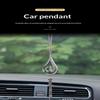 1 Piece Of Droplet Shaped Metal Rhinestone Inlaid Car Ornament Car Rearview Mirror Decoration