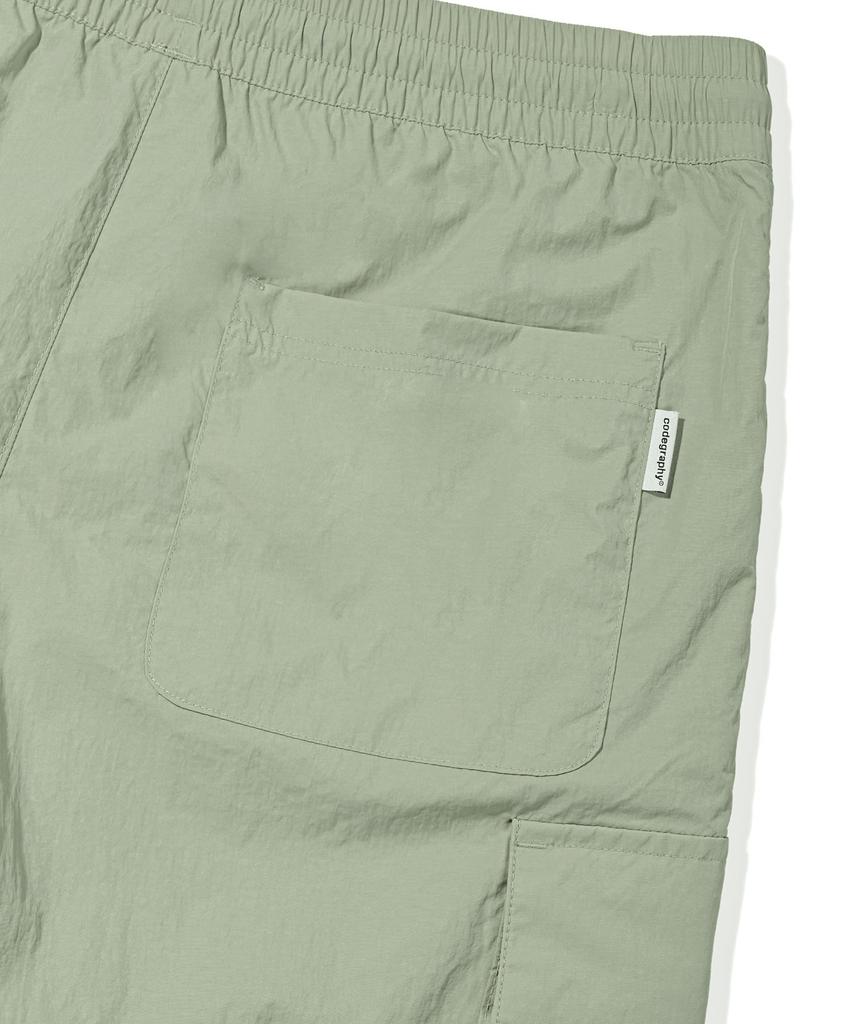 CGP Nylon Cargo Parachute Pants - Light Khaki
