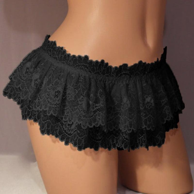Sexy Underwear Women Erotic G-String Lace See Through Miniskirt Garter Belt Porno Panties Flirting Sex Lingerie Pole Dance Tanga