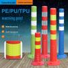 Reflective Elastic Traffic Bollard: PU Anti-Collision Post & Rubber Road Barrier