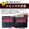 CCOMPANY LIMITED Men's Maurice Bifold Wallet with Coin Purse and Card Case, Cowhide Leather with Zipper closure (Navy)