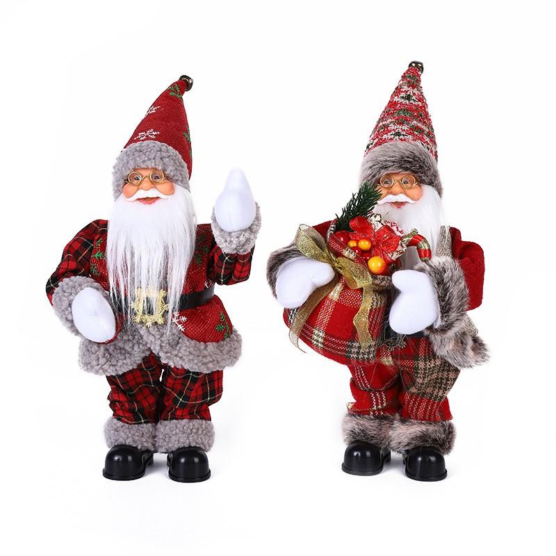30cm Animated Singing Santa Claus Figurine Christmas Decoration