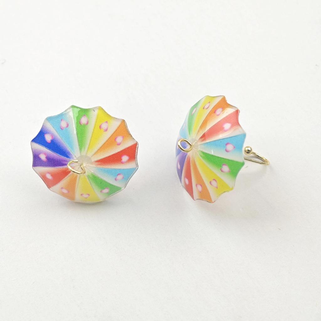 Kolorowy Mini Parasol DIY Akcesoria do Biżuterii na Kolczyki i Wsuwki do Włosów