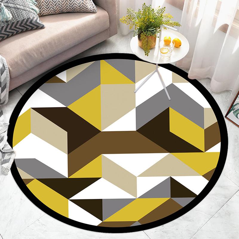 Geometry Pattern Rug Round Rug Living Room Home Decor Children Room Rugs for Living Room