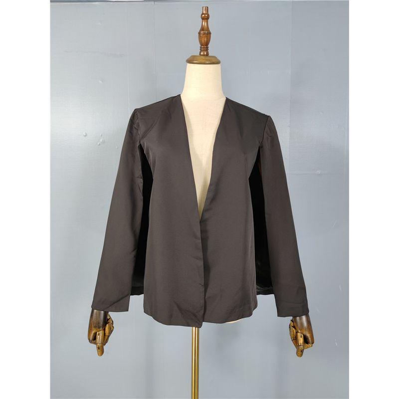 

Заказ внешней торговли Осенний новый персонализированный стиль королевской сестры Банкетная мода Накидка Королевский темперамент Блейзеры Шаль Black M