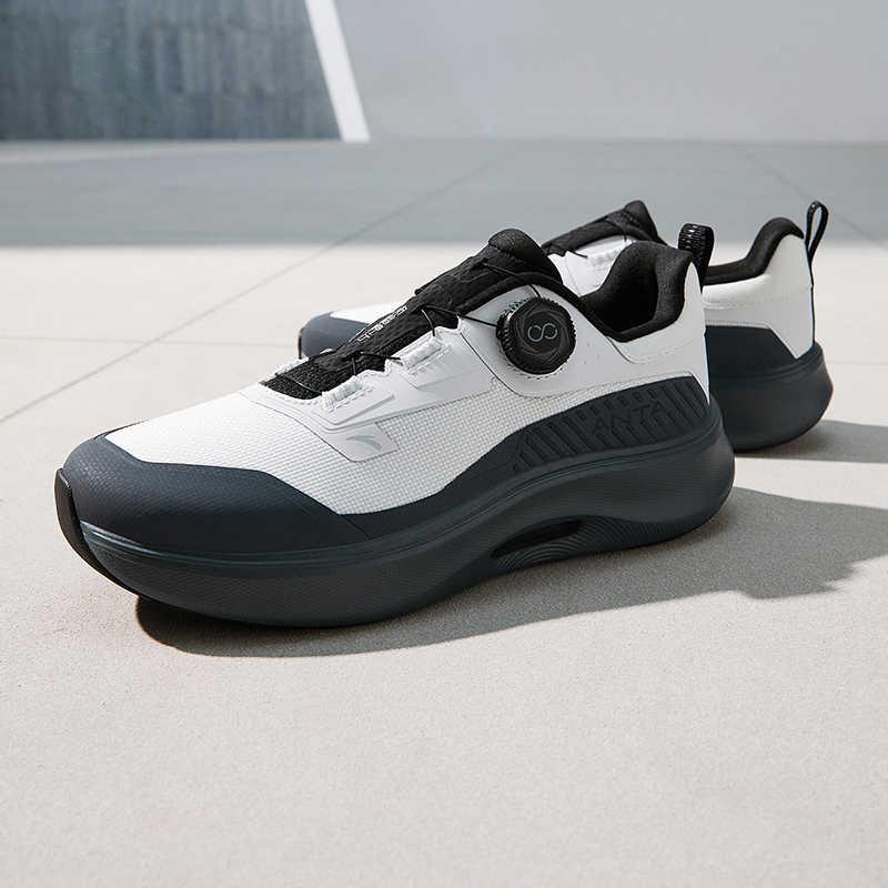 Anta Shining Pro Fashion Comfortable Non-Slip Lightweight Rebound Low-Top Training Running Shoes Men Sneaker White Gray 112517711-4