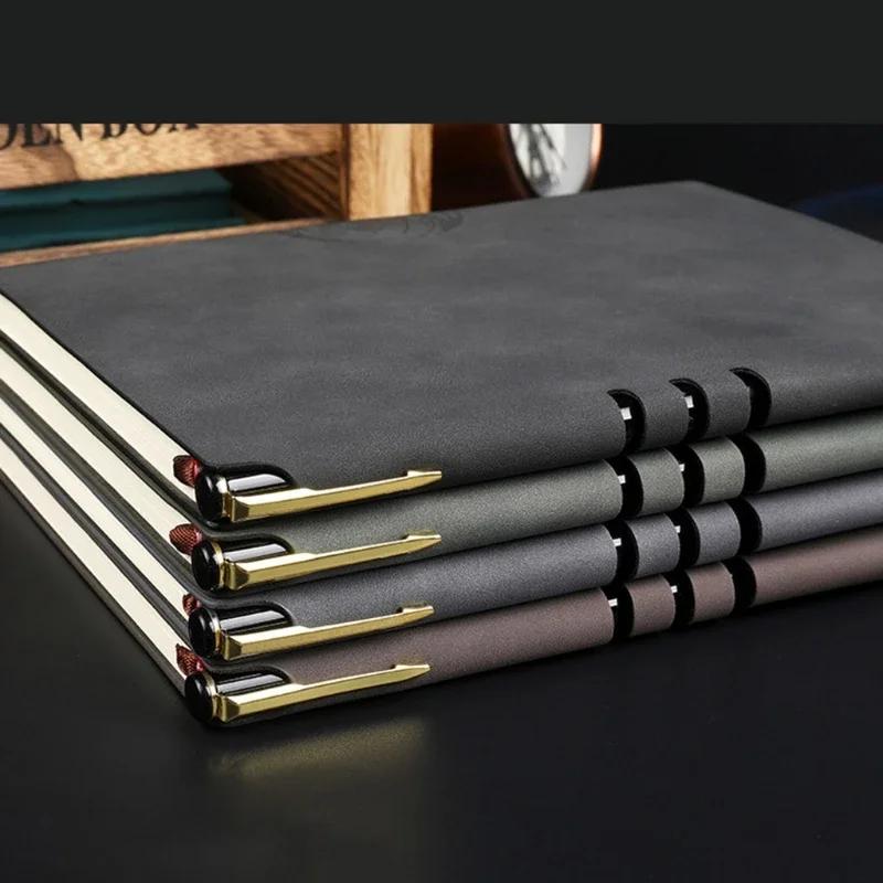 Diario A5 in Pelle PU Agenda Giornaliera Planner Taccuino Organizer Rigido Semplice Cancelleria Ufficio Scuola Fornitura Blocco Note