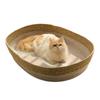 Woven Straw Cats  Indoor Pet Furniture Multifunctional Post Natural Straw Bedding for Small Dog and Cats Cotton Rope Bed