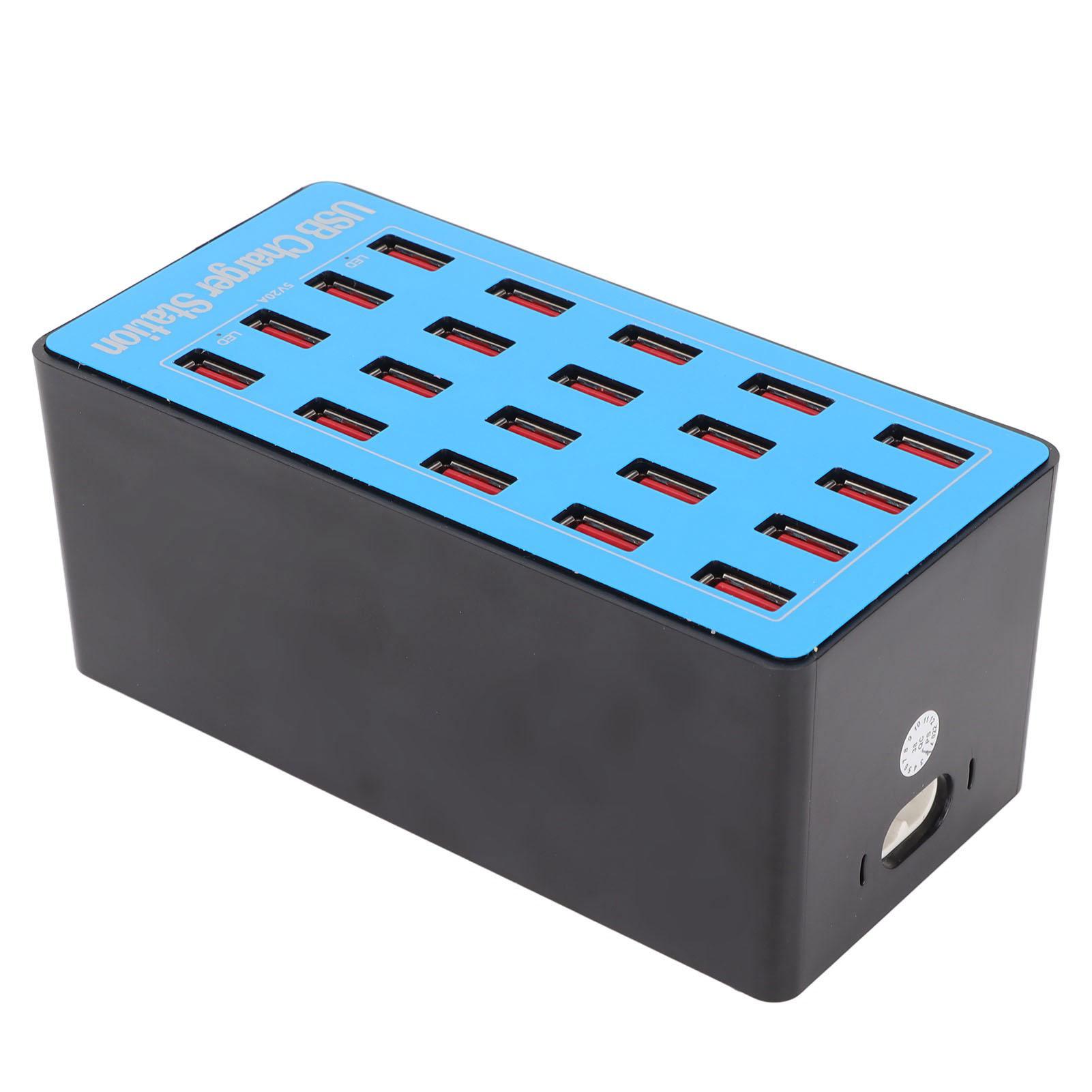 

AnwintkA5+ USB быстрое зарядное устройство 5 В 20 А 100 Вт 20 портов USB концентратор зарядная станция с 50-градусным охлаждением UK Plug