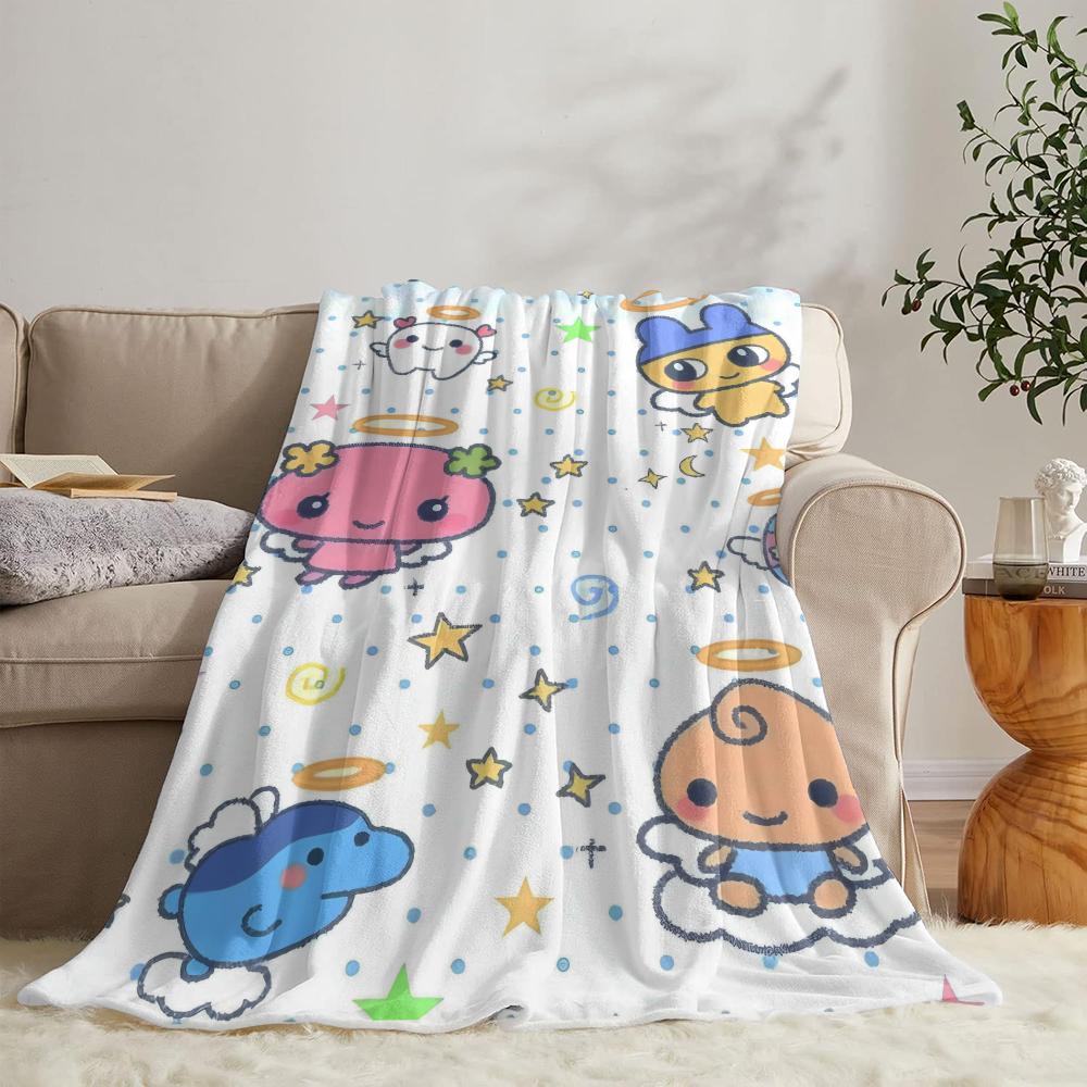 GUOYU Blanket TTamagotchis Throw Soft Flannel Throw Summer Blanket Lightweight Cozy Nap Blanket For Sofa Bed Travel 75x100cm (30x40inch)
