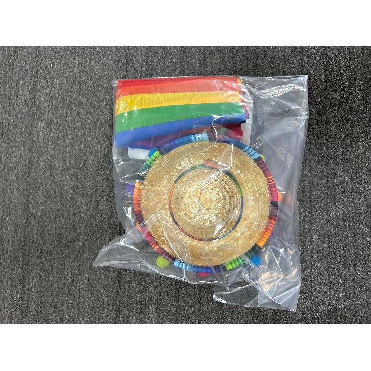 Cat Sombrero Cat Hats Bandana Scarf Rainbow Scarf Pet Straw Hat Cinco De Mayo Pet Hats Mini Sombrero Hat for Cat Puppy Small Dog