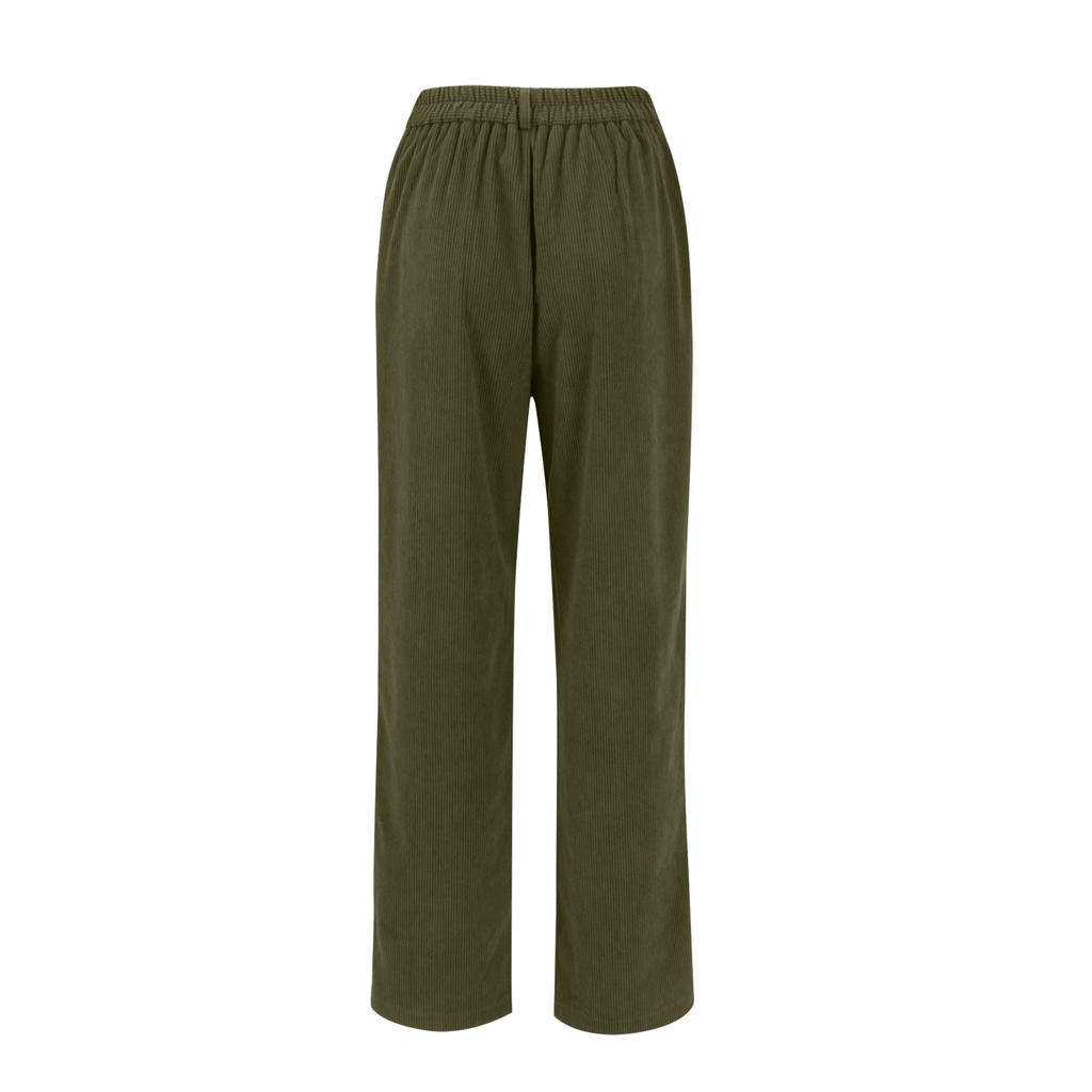 Women's Casual Fashion Pinstripe Straight And Winter Loose Wide-leg Straight Pants
