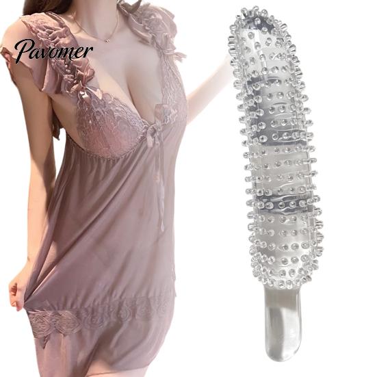 Durable One Piece Molded Toy Large Clear Silicone Dildo, Realistic Sex for Men Sensory Grain Texture Stroker Women, BDSM Beginner Training Tool, Adult