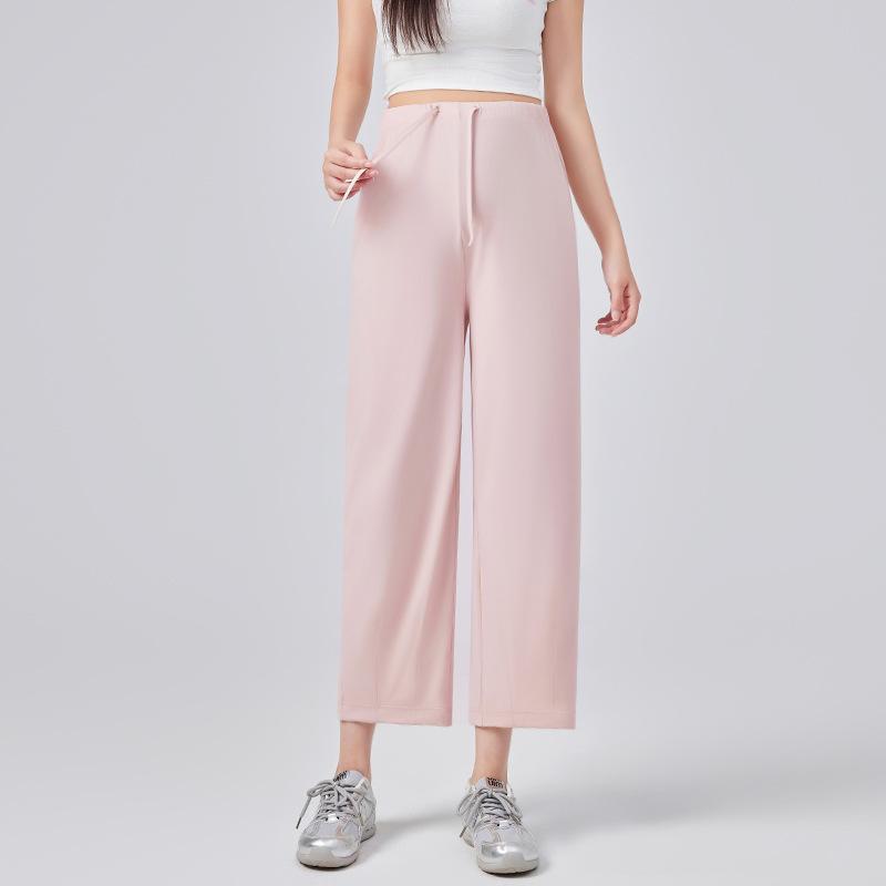 

Брюки для беременных летние тонкие ледяные брюки новая летняя модель не сковывает живот повседневные широкие брюки летняя одежда XXL（150-170） розовый