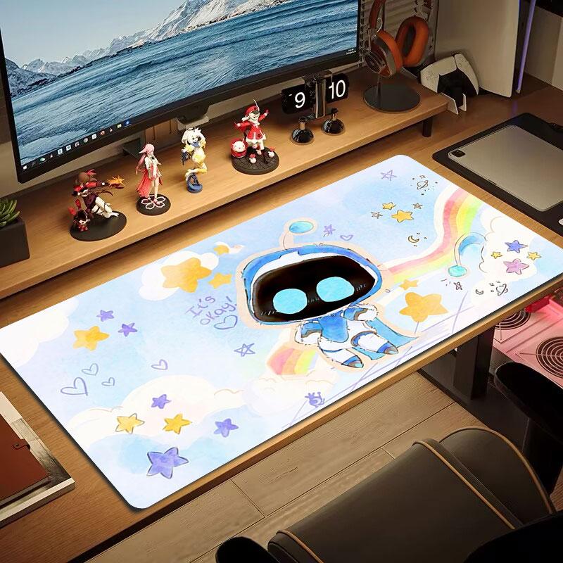 ASTRO BOT Large Size Mouse Pad Large Gaming Table Cushion Non-slip Laptop Tablet Big Mousepad XXL Mat Mini PC Playmat With Lock edge