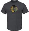 Chicago Blackhawks Men's Charcoal Raise The Level Short Sleeve T Shirt