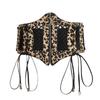 Wind Lady Wide Belt Leopard Print Elastic Elastic Waist Seal Dress Waist Decoration