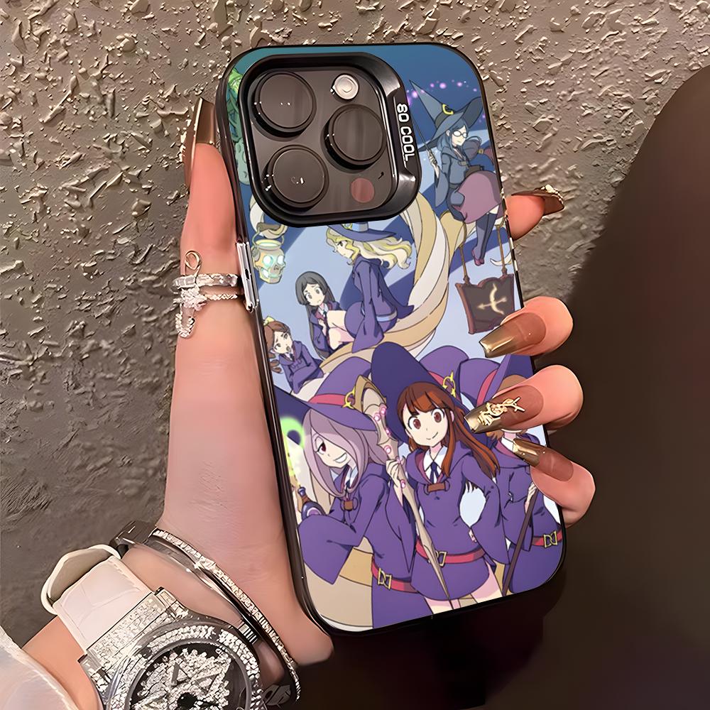 

L-Little Witch Academia Phone Case For IPhone17 Air 16 15 14 Plus 13 12 11 Pro XS Max Silver Black Bumper Case iPhone 12 Pro