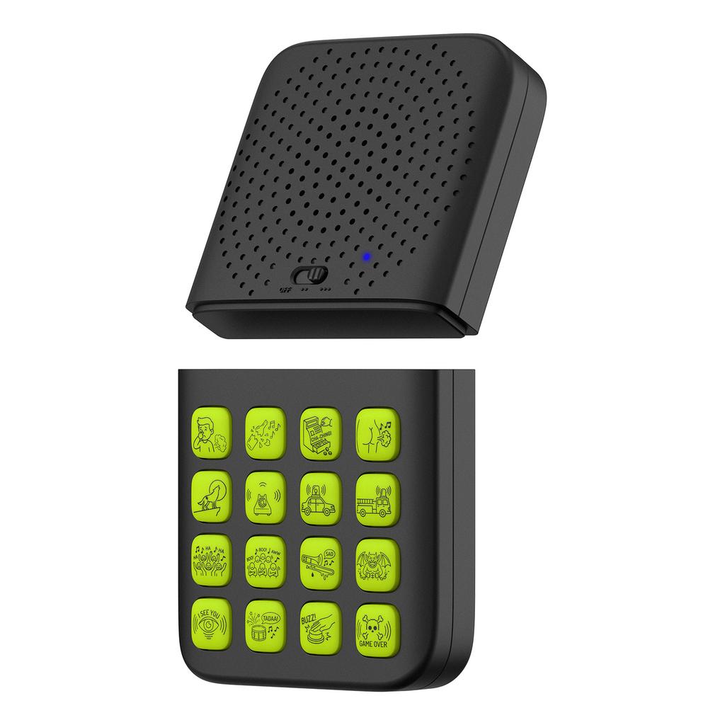 Kids Funny Sound Maker 16 Hilarious Sound Effects Machine Wireless Remote Control Black Green