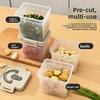 Clear Plastic Food Storage Box Portable Moisture Proof Sealed Snacks Grain Storage Container Drain Fruit Box Kitchen Organizer
