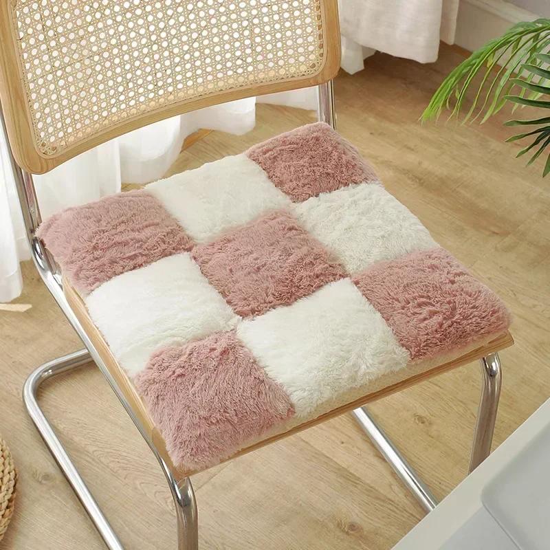 Breathable Non Slip Seat Cushion Minimalist Plush Seat Cushion Thick Seat Cushion for Prolonged Sitting Winter Office Cover