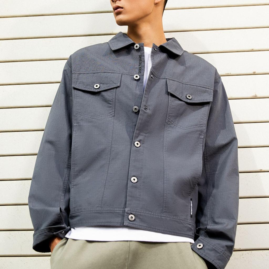 Men's Jacket Anta Basketball Collection Jacket Men's Gray