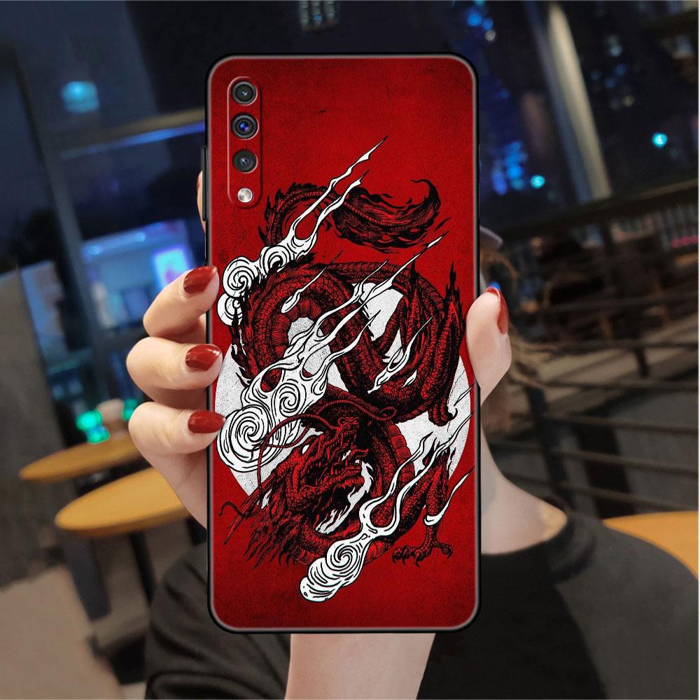 Чехол с драконом для Samsung Galaxy A50 A70 M52 A30 A20s A20e A10 A40 A10s M51 M31 M30s M13 5G Черный чехол для телефона Samsung A90 5G