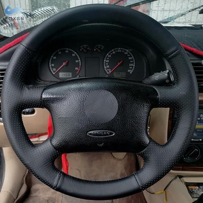Autopříslušenství Perforovaný-Mikrovláknový Kožený Kryt Volantu Ozdoba Pro VW Golf 4 MK4 1998-2004 Passat B5 1996 - 2005