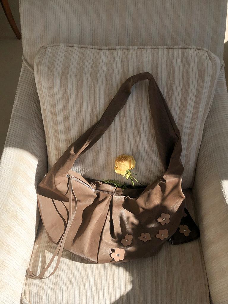 Ovuni Bohemian Floral Hobo Bag_Mauve Brown