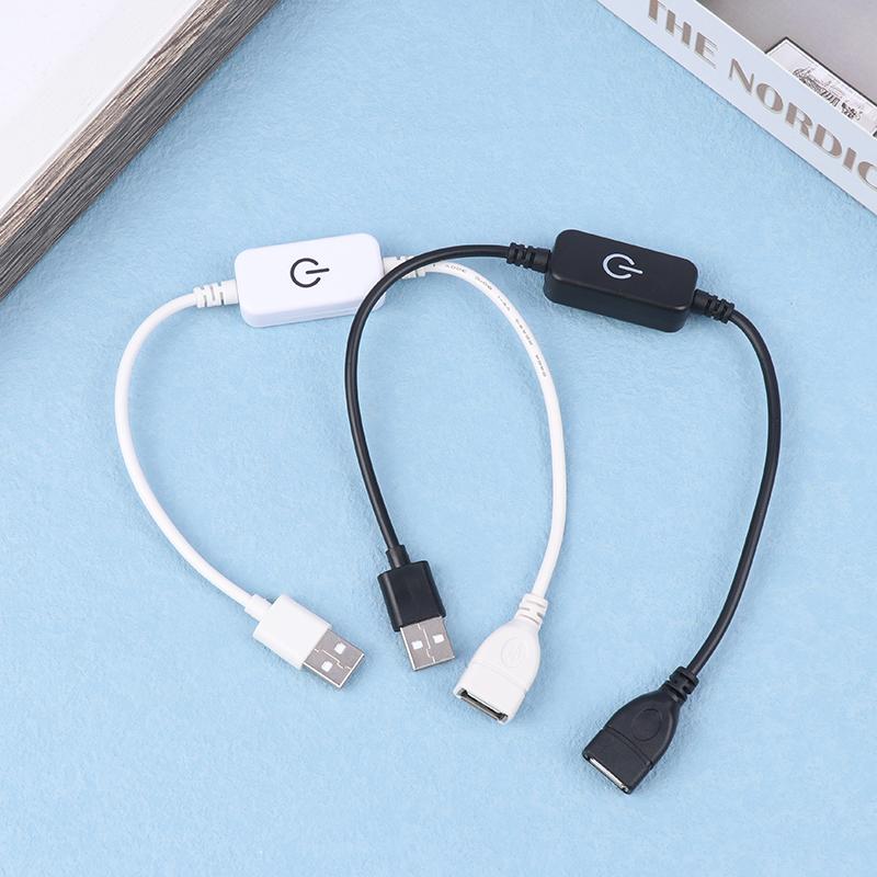 Dc 5V Usb Led Inline Touch Dimming Switch 30Cm On Off Button Extension Cable Cord Dimer For Single Color Led Strip Light