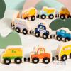 Montessori Magnetic Wooden Train Toys Early Educational Cognition Animal Toy Sorting Learning Teaching Car Cartoon Set For Kids