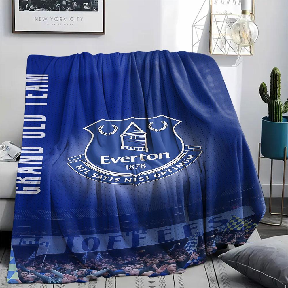 1PC Everton F.C Patterned Flannel Blanket Suitable For All Seasons for Home Decor Warmth and Comfort Gifts Holiday Present