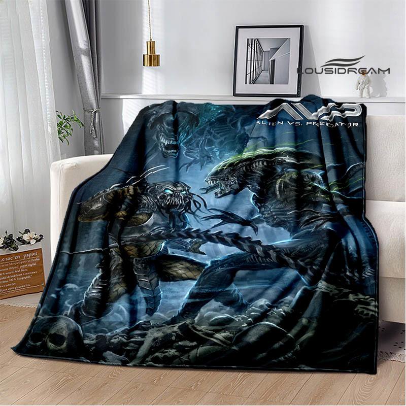 AVP Alien Vs Predator Blanket Picnic Blanket Warm Blankets Outdoor Blanket Home Bed Linings Blankets for Beds Birthday Gift