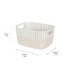 Two Tone Storage Basket Durable Lightweight with Carrying Handles Home Office Organization Toys Magazines Clothes
