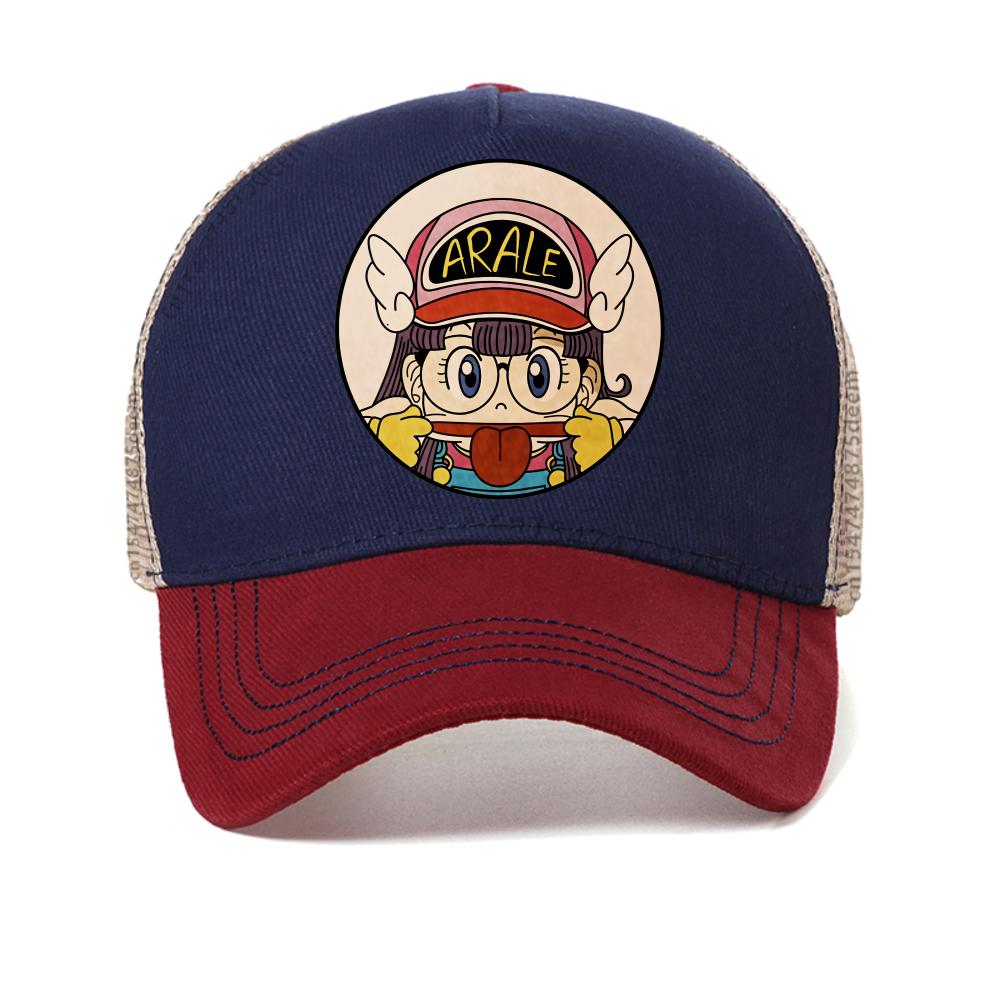 Arale baseballová čepice dámská designová japonská dámská ležérní letní síťovaná snapback kšiltovka venkovní prodyšná sluneční unisex sportovní čepice