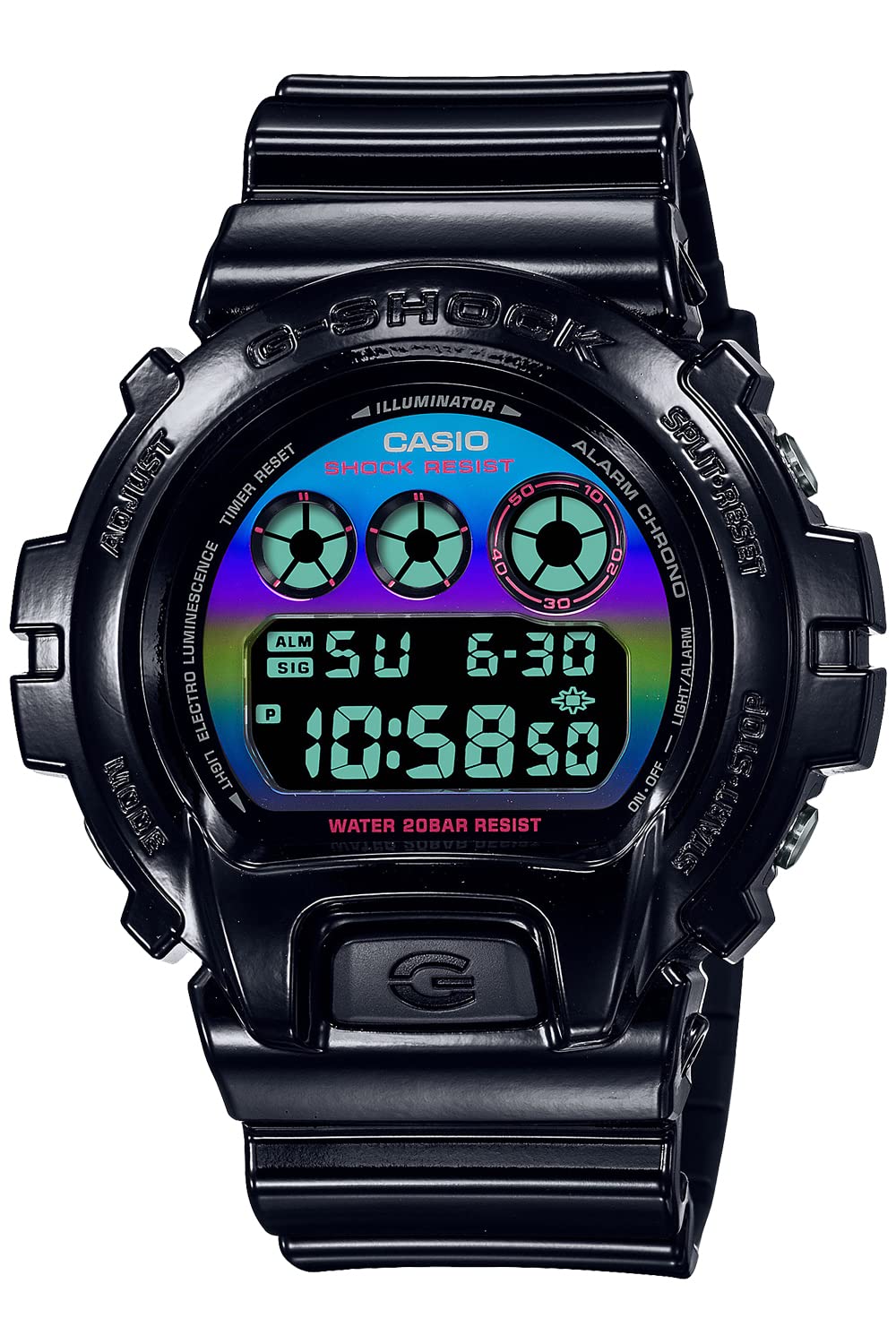 

Casio Virtual RGB Series Black Watch G-Shock Rainbow Gamer s DW-6900RGB-1JF Men s
