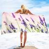 Lavender Beach Towel Purple Flower Bath Towel Bathroom Sport Bar Towel for Adult Kids Microfiber Shower Quick Dry Swimming Cover