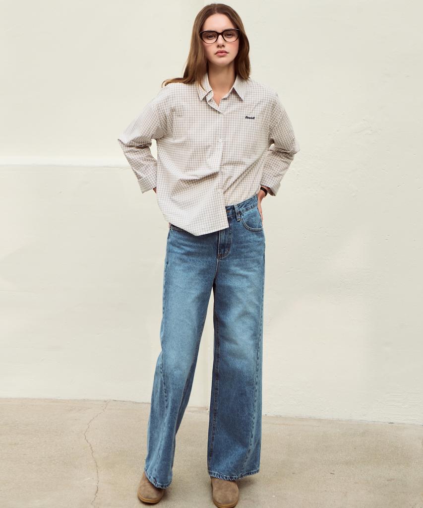 SLOWLOLLI Square Check Shirt_2 Colors
