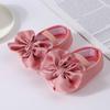 Infant Shoes Baby Bowknot Decoration Princess Shoes Solid Color Kids Shoes For 0-1 Year