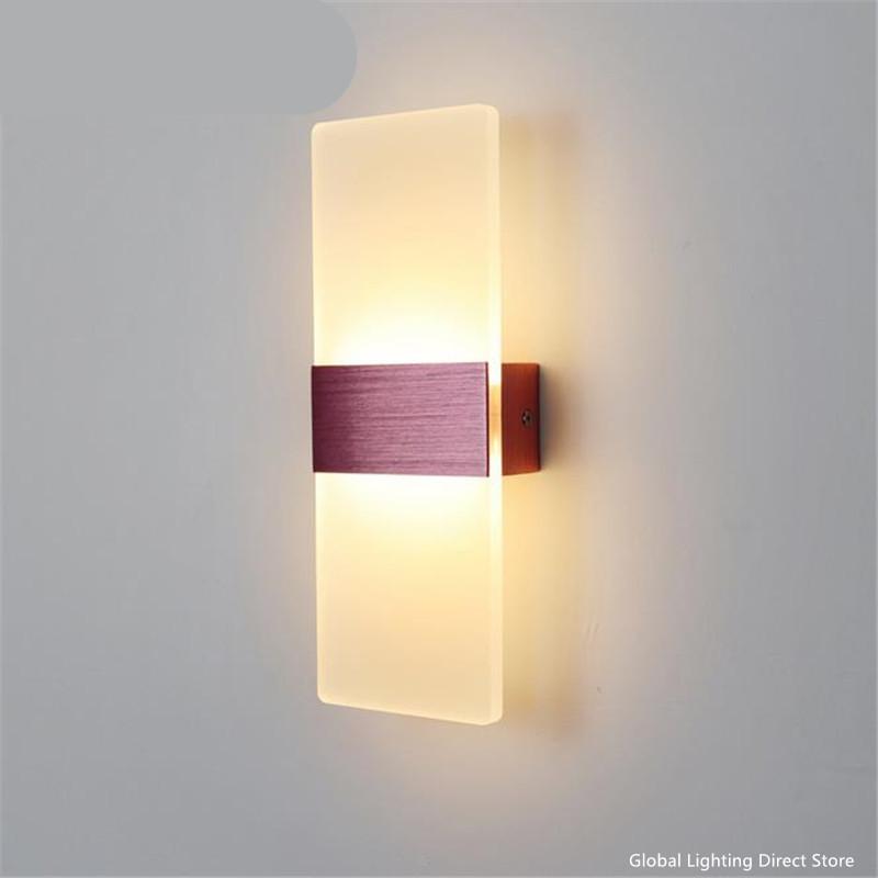 

Современная простота светодиодный настенный светильник теплый белый свет для спальни прикроватный бра лестница освещение настенный светильник светильник для ванной комнаты Warm Light&20x10cm