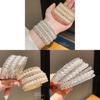 Pearl Multilayer Open Cuff Bracelet With Rhinestone Embellishments For Elegant Women