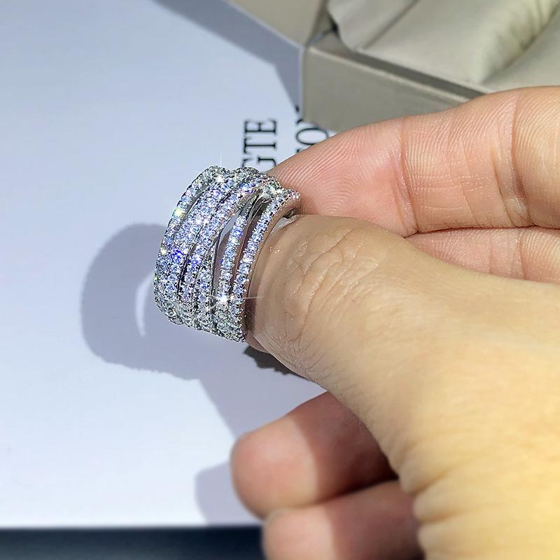 Avant-Garde Micro-Zircon Full Diamond Ring