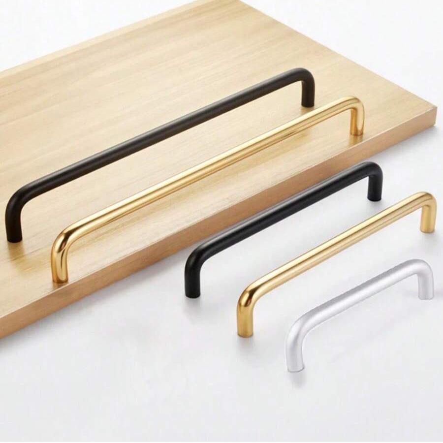 10pcs Solid Aluminum Alloy Kitchen Furniture Cabinet Knobs and Handles Funiture Door Pulls Wardrobe Cabinet Knob Drawer Handles