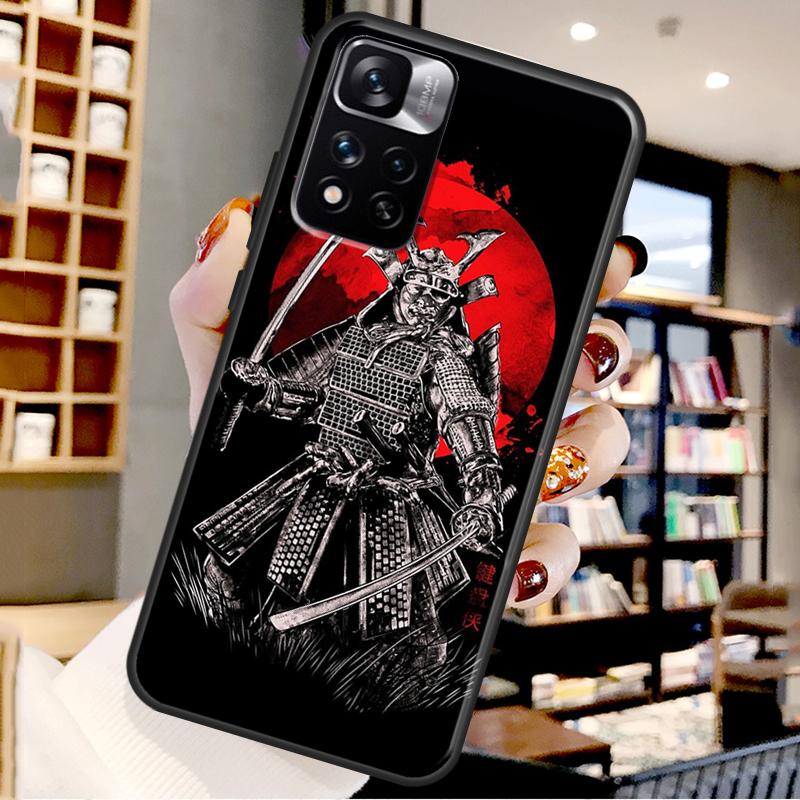 Japan Samurai Ninja Case For Xiaomi Redmi Note 12 11 10 9 8 Pro Note 12S 11S 10S 9S Cover For Redmi 9 10 12 C
