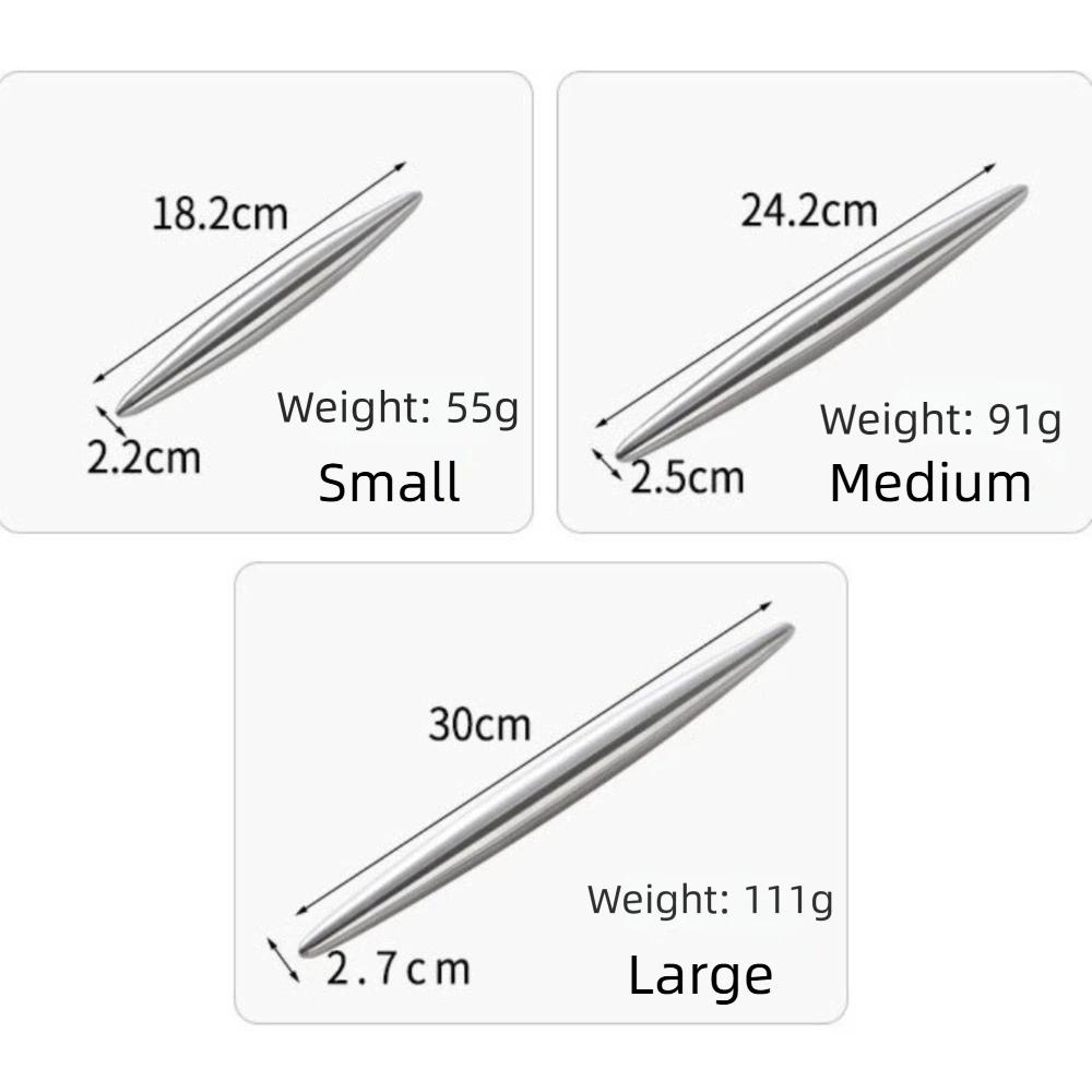 304 Stainless Steel Rolling Pin Non-stick Surface Easy Clean Dough Roller Professional Multiple Sizes Baking Tool Kitchen Use