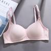 Ladies Korean Version No Steel Ring Simple Glossy Thin Thread Gather Anti-sagging Anti-glare Side-collection Bra