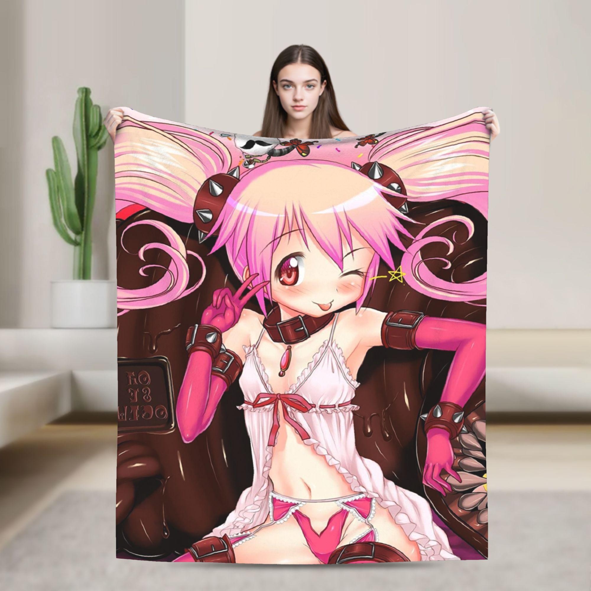 

Kyuubey Blankets Puellas Magis Madokas Magicas Flannel Novelty Breathable Throw Blanket for Bedspread Winter 100x150cm