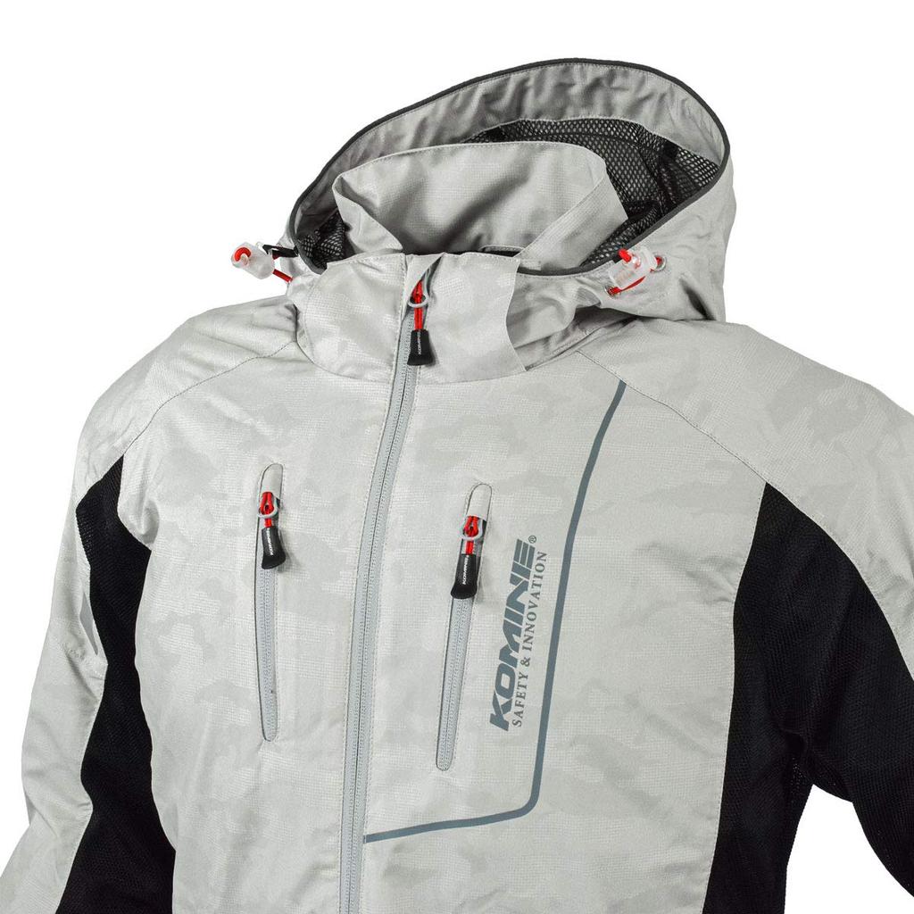 KOMINE Silver Camo Motorcycle Size M 07-112 Men's Jacket,