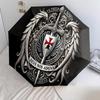 1PC Knightly Crusader Emblem Automatic Umbrella - Suitable Travel Outdoor Portable Umbrella Birthday Gift Daily Essentials