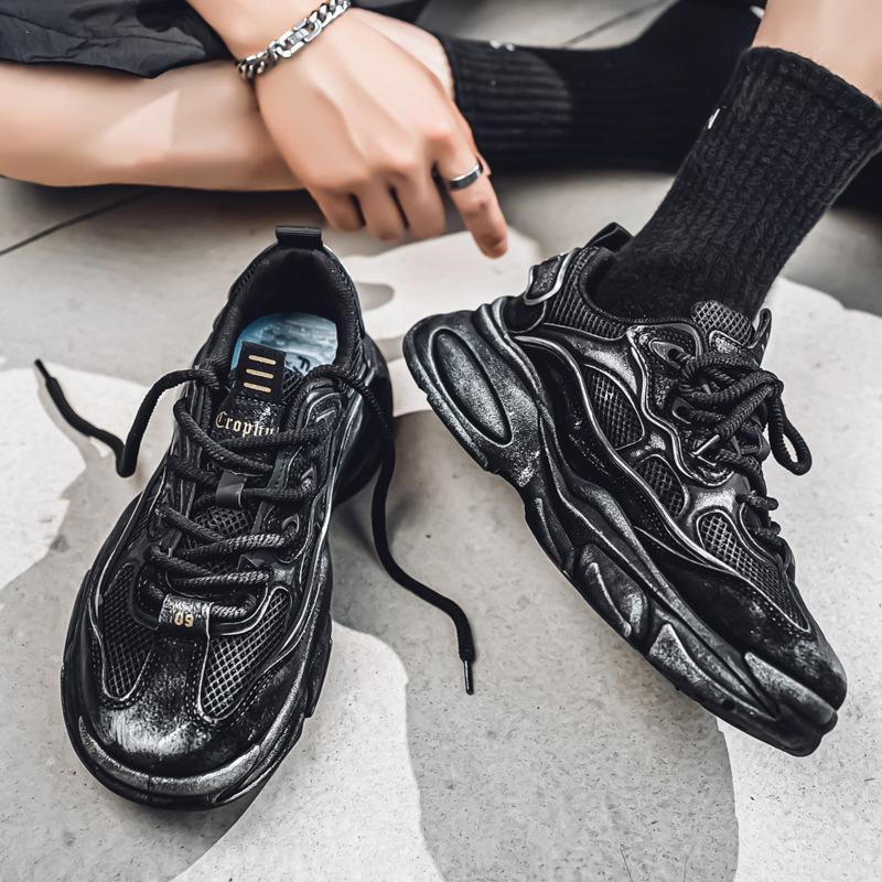 Sneakers men's 2025 autumn classic retro dad shoes platform mesh running shoes student casual shoes trendy shoes